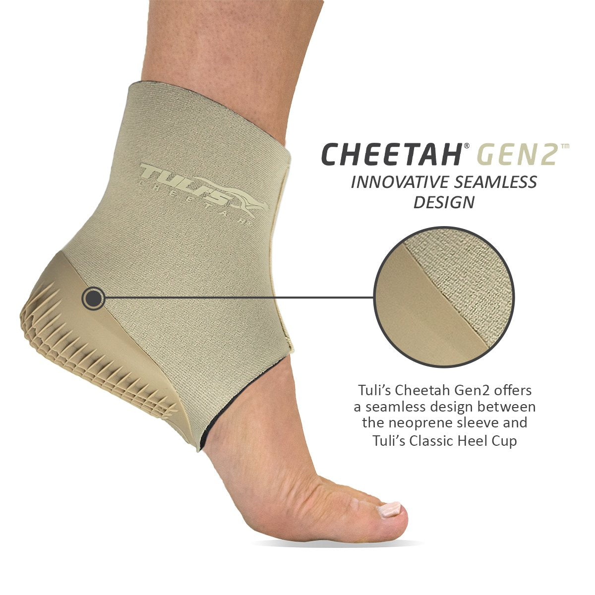 TULIS CHEETAH GEN2 HEEL CUP WITH COMPRESSION SLEEVE YOUTH SIZES