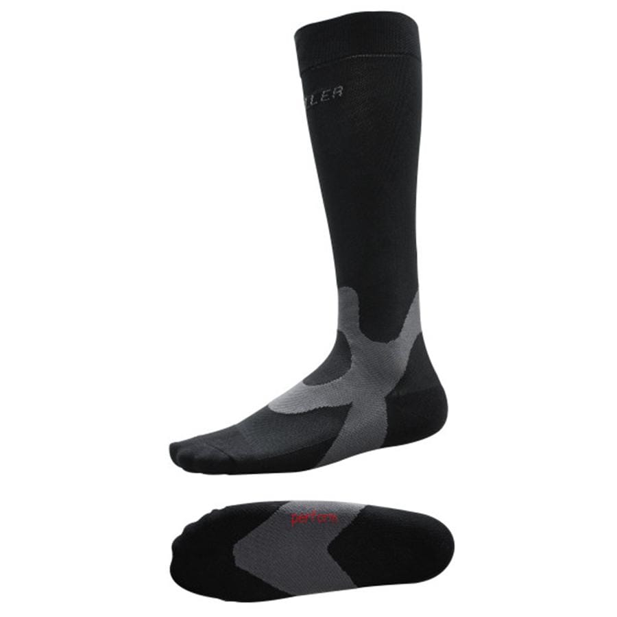 MUE4202 GRADUATED COMPRESSION SOCKS BLACK PAIR FOR IMPROVED CIRCULATION AND COMPRESSION